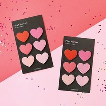 페이퍼리안 플랜 마커 하트 메모용지 잇 문구 접착지 지, 단품