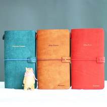 레오 트래블러스 스트링 가죽다이어리 라지 L 이니셜 각인 2023, 노트3권(7500), 블루