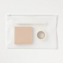 PVC 슬라이드 지퍼백 소형 중형 대형 반투명 여행용 지퍼팩 파우치 13가지 사이즈, 반투명 - 18 X 18cm