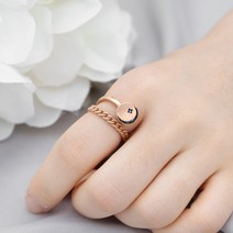 루키스톤 18k 베코 초승달 반지