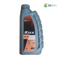 GS칼텍스 KIXX M 2행정 예초기 발전기 양수기 가스예초기 엔진오일 2사이클 1L, 1000ml, 2개