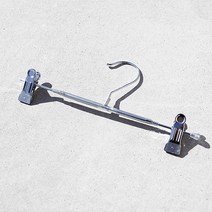 지엔디스플레이 칼라 pvc 논슬립 코팅 철제 하의 치마걸이 청바지 집게옷걸이 옷가게 의류매장 드레스룸 세탁소 겸용 10개 옷걸이, 실버(10묶음)