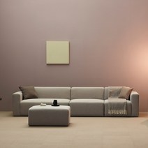 에넥스 [착불] 꼼마 모듈 패브릭 소파 4.5인용(2인+고이스+1인), 그레이/2인 착우+고이스+1인 착좌