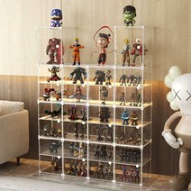 피규어모델 진열대 레고 아크릴 디스플레이 케이스, 3열 4겹 - 바닥 높이 20-40CM