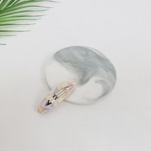프랑스핀 호피 마블 5.5 cm 미니 타원 똑딱핀