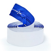 PVC 창문 방풍비닐 커튼 방한비닐 두꺼운비닐 텐트 우레탄창 바람막이 맞춤재단 뽁뽁이 문풍지 베란다 우풍차단, 부자재, 8_8 이지업 접착식 지퍼 250cm-블루