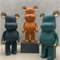 곰돌이 저금통 빈티지 인테리어 귀여운 모형 캐릭터 SSADA MW, 블루, 28cm 베어 저금통