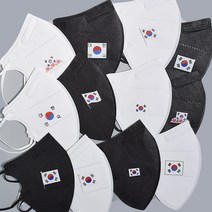 태극기 마스크 새부리형 KF94 인쇄 로고 디자인 전사 프린팅 기업 단체 홍보, 대한민국 태극기, 화이트