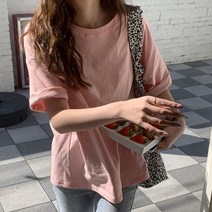 라운드 면 티셔츠 11컬러 면티 박스티 루즈핏 반팔티