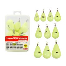 머털낚시 최첨단 야광 줄꼬임방지 도래봉돌 덕용, 1개