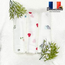 프랑스 보니숑 무형광 거즈블랭킷 아기담요 신생아블랭킷 유모차담요, 거즈블랭킷-스완핑크(무형광)