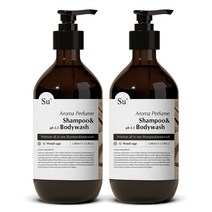 수오가닉 퍼퓸 샴푸워시 우드세이지 1000ml 2개