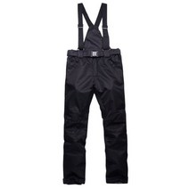 스키복 남자과 여자 슈퍼 따뜻한 두꺼운 방수 방풍 겨울 스노우 슈트 스키 및 스노우보드 재킷 + 바지 브랜드, XXL, 1pc Black pants