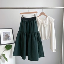 (리에라)패딩 본딩 캉캉 롱 스커트