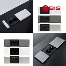 슬라이딩 2구 빌트인콘센트 무선충전 USB 매립형 홈카페 설치 멀티 전원선, 02_S202W-다크그레이, 1개
