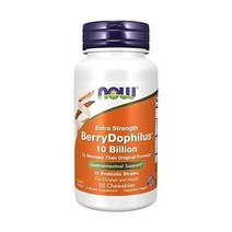 나우푸드 BerryDophilus 10가지 100억 CFU 50츄어블, Original, 50 Count (Pack of 1)