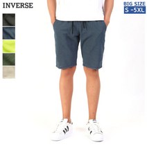 인버스 [CHM19] 빅사이즈 린넨 짜임 밴딩팬츠 남자 남성 마 반바지