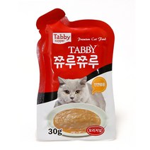 테비 쮸루쮸루 30g 오리지날 12개 1BOX 고양이 필수 영양 간식 파우치 포장