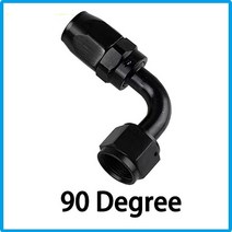 범용 AN4 AN6 AN8 AN10 AN12 알루미늄 오일 연료 스위블 호스 엔드 피팅 어댑터 키트 0 °/45 °/90 °/12, 04 Black 90_05 AN12