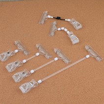socean 양쪽 가격표 집게발 미니 표지판 2P 상품 가격 표시 정보 메모 꽂이판 네임카드 진열대 제품 전시 쇼클립 판, 클립