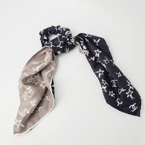 샤넬 [명품]샤넬 별 스카프 헤어슈슈 머리끈 분리형 블랙..