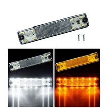 차량용 LED 램프 사각 윙바디 트레일러 추레라 안전 주행 언더 차폭 등 사이드램프 화이트 옐로우 LED전구 피스 고정 12V 24V / 국산, 24V 옐로우 / LED SL-45