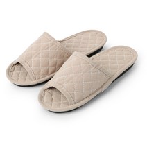 키키디쿠션실내화(여성용), 퀼팅베이지