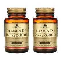 솔가 비타민D3 콜레칼시페롤 125mcg 5000IU 소프트젤 100정 X2팩