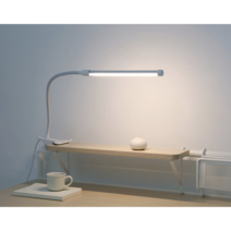 마켓비 STUDIA 워크 클램프램프 KS2086T 학습용스탠드 책상조명 독서등, 화이트