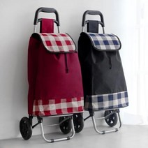 심플체크 접이식 핸드카트/ koonshop 쿤샵, 심플체크 카트 블루