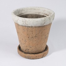 파스텔 원형빈티지 화분/분갈이/소품, 오렌지