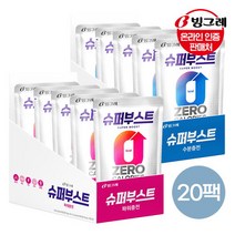 빙그레 슈퍼부스트 에너지드링크 파워/수분 230ml x20팩, 수분충전 70mg x10팩, 파워충전 70mg x10팩