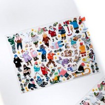 미야문구샵 몸짓_눈 오는 날 씰스티커, 단품