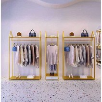 골드 행거 매장용 옷가게 진열대 옷걸이 정리 스탠드, 120x40x180cm