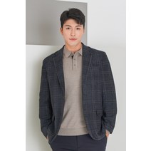 피에이티 남성 울혼방 부클 글렌체크 자켓 1H71202C