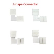 알루미늄 프로파일 LED 스트립 솔더리스 액세서리 2 핀 3 4 5 TLX 타입 코너 커넥터 10mm 너비 WS2812B WS2811 RGB RGBW RGBW에 적합, L shape Connector _5PCS | 3PIN