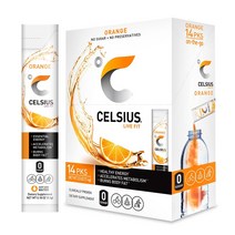 CELSIUS 건강한 에너지 메타볼리즘 14스틱 오렌지향, 14포, 1개