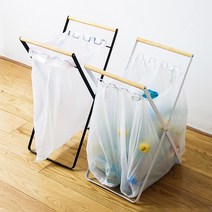 캠핑 감성 쓰레기통 휴지통 접이식 휴대용 쓰레기 걸이 분리수거 트래쉬랙, 블랙