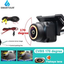 리어모니터 Smartour-1920x1080 2K 차량 후방 보기 카메라 AHD 야간 투시경 백업 주차 전면 AHD 안드로이드 후진 모니터, CVBS 170 degrees