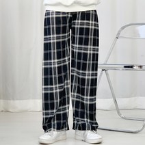 [허리밴딩/꾸안꾸] 리튼 체크 팬츠