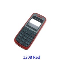 스마트폰 부품 Nokia 1100 1110 3100 1200 1208 1202 하우징 케이스 배터리 백 커버 전면 키보드 키패드 완료, [08] 1208 Red