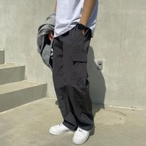 어반플리커 쿨 나일론 카고 와이드 팬츠
