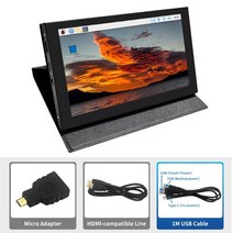 서브모니터 7인치 IPS LCD 미니 HDMI 호환 범용 스크린 라즈베리 파이 윈도우 PC 디스플레이 게임 콘솔, 01 7 Inch