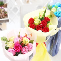 장미10송이 비누꽃 꽃다발 성년의날 부부의날 선물, 제품선택:장미10송이꽃다발 레드, 단품