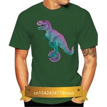 외발자전거 로스트 신즈 외발 자전거 공룡 남성용 그래픽 티셔츠, 08 greenMenxry4972_04 XL