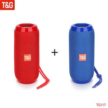 부메스터 포칼 자동차 차량 스피커 T& G TG117 휴대용 블루투스 스피커 무선 베이스 컬럼 방수 야외 음, 21 Red Blue_01 스피커