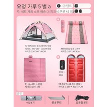 야외 텐트 두껍게 완전히 자동 팝업 휴대용 어린이 피크닉 야외 방비 공원 캠핑 장비, ZP5JT1I08 핑크 럭셔리5부품A무거운 잠자는 가방