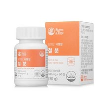 팜엔탑 식물성 비헴철 함유 철분 성장기 청소년 임산부 영양제, 500mg x 60정 5개