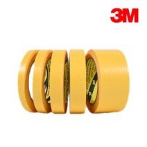 [3M] 마스킹테이프 종이테이프 244 옐로우 12mm ~ 300mm 50M 1롤, 300mm x 50M