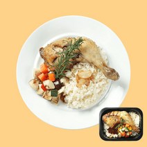 푸드팜 [푸드팜] 고단백 도시락_BBQ치킨&갈릭라이스_371g_P037, 단품없음